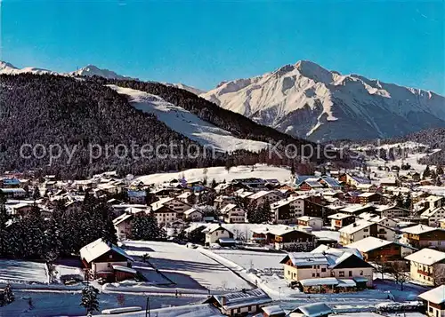 AK / Ansichtskarte  Seefeld_Tirol Winterpanorama mit Blick zum Gschwandtkopf Mieminger Gebirge Seefeld Tirol