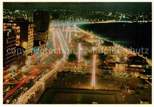 AK / Ansichtskarte  Durban__South_Africa Dazzling night scene of beachfront with Durban north and La Lucia in far distance 