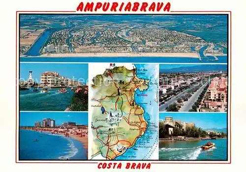 AK / Ansichtskarte 73844161 Ampuriabrava_ES Panorama Landkarte 
