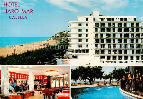 AK / Ansichtskarte 73844162 Calella_de_Mar_ES Hotel Haro Mar Restaurant Swimming Pool 