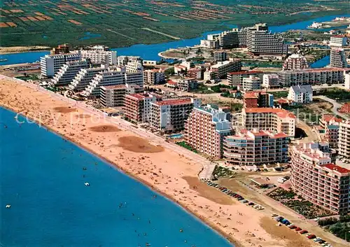 AK / Ansichtskarte  Rosas_Costa_Brava_Cataluna_ES Zona hotelera vista aéea 