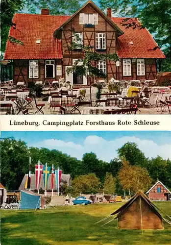 AK / Ansichtskarte  Lueneburg Campingplatz Forsthaus Rote Schleuse Freiterrasse Lueneburg