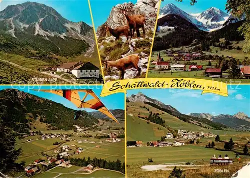 AK / Ansichtskarte  Schattwald_Tirol_AT mit Stuiben Alpe und Zoeblen 