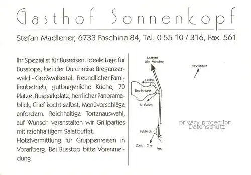 AK / Ansichtskarte  Faschinajoch_Fontanella_Vorarlberg_AT Gassthof Sonnenkopf Grosswalsertal 