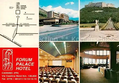 AK / Ansichtskarte  Cassino_Frosinone_IT Forum Palace Hotel Schloss Festsaal Halle 