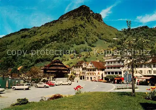 AK / Ansichtskarte  Gersau_Vierwaldstaettersee_SZ Wehriplatz mit Hist Gerbihaus 