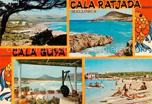 AK / Ansichtskarte 73844372 Cala_Ratjada_Mallorca Cala Guya Strandbar Strandpartien Cala_Ratjada_Mallorca