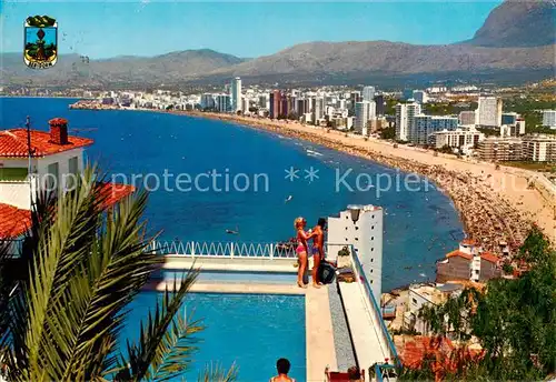 AK / Ansichtskarte 73844373 Benidorm_ES Panoramica playa de Levante 