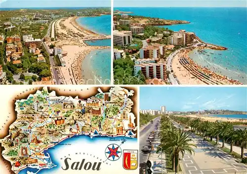 AK / Ansichtskarte 73844377 Salou_Tarragona_Costa_Dorada_ES Diversos aspectos de la Playa 