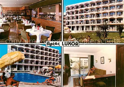 AK / Ansichtskarte 73844390 Playa_de_Palma_Mallorca Apartamentos Luxor Speisesaal Pool Zimmer Playa_de_Palma_Mallorca