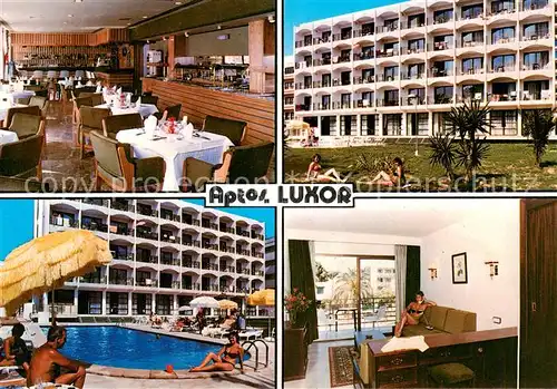 AK / Ansichtskarte  Playa_de_Palma_Mallorca Apartamentos Luxor Speisesaal Pool Zimmer Playa_de_Palma_Mallorca