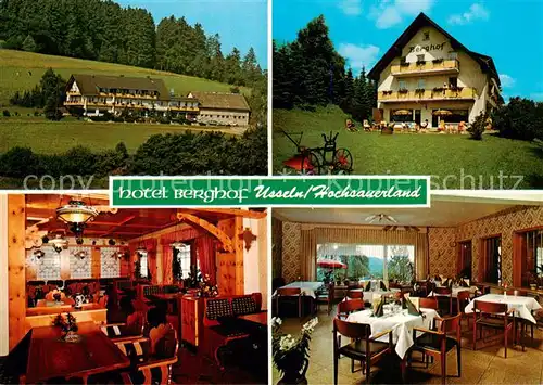 AK / Ansichtskarte  Usseln Hotel Berghof Gastraeume Usseln