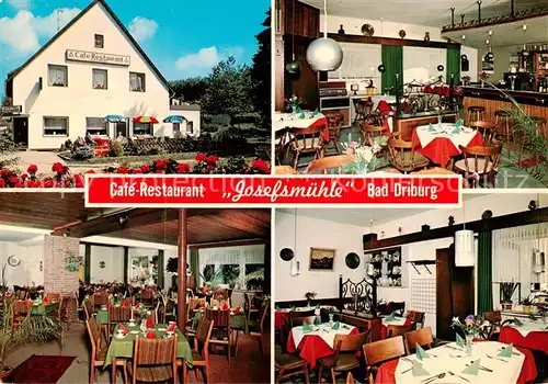 AK / Ansichtskarte  Bad_Driburg Cafe Restaurant Josefsmuehle Gastraeume Bad_Driburg