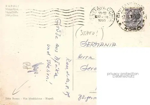 AK / Ansichtskarte Napoli_Neapel_IT Mergellina 