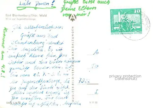 AK / Ansichtskarte Bad_Blankenburg Jugendherberge Bad_Blankenburg