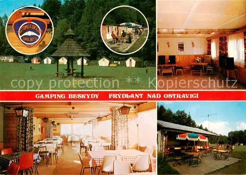 AK / Ansichtskarte Frydlant_nad_Ostravici_CZ Camping Beskydy Speisesaal Aufenthaltsraum Terrasse 