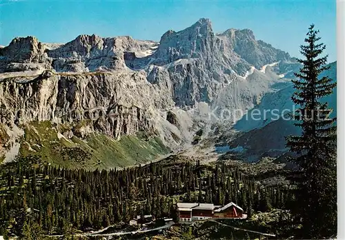 AK / Ansichtskarte Tschagguns_Vorarlberg Lindauer Huette mit Sulzfluh Tschagguns Vorarlberg