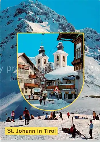 AK / Ansichtskarte St_Johann_Tirol Ortspartie mit Kirche Panorama St_Johann_Tirol