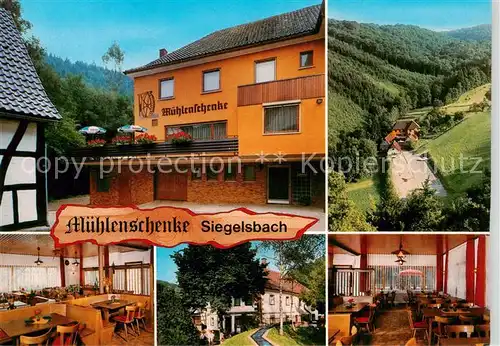 AK / Ansichtskarte Siegelsbach_Kraichgau Muehlenschenke Gastraeume Panorama Siegelsbach Kraichgau