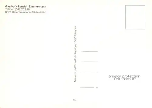 AK / Ansichtskarte Unteremmendorf Gasthof Pension Zimmermann Unteremmendorf