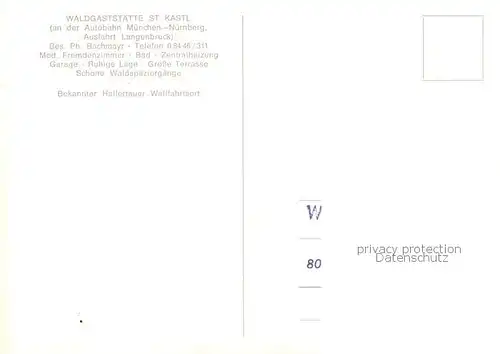 AK / Ansichtskarte St_Kastl Waldgaststaette St Kastl St_Kastl