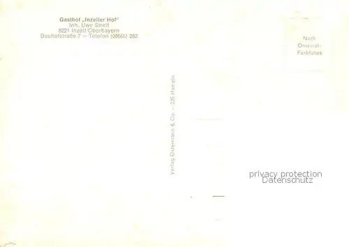 AK / Ansichtskarte Inzell Gasthof Inzeller Hof Gastraeume Inzell