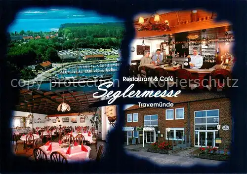 AK / Ansichtskarte Travemuende_Ostseebad Restaurant Cafe Seglermesse Bar Gaststube Bootshafen Travemuende_Ostseebad