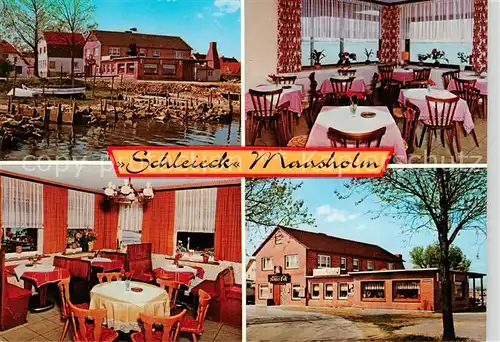 AK / Ansichtskarte Maasholm Gasthaus und Fischrestaurant Schleieck Gastraeume Maasholm