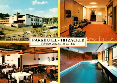 AK / Ansichtskarte Hitzacker_Elbe Parkhotel Hitzacker Gastraeume Hallenbad Hitzacker Elbe