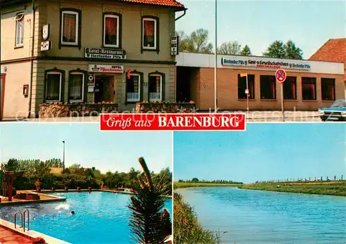 AK / Ansichtskarte Barenburg Gast und Gesellschaftshaus Maschmann Schwimmbad Barenburg