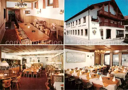 AK / Ansichtskarte Griesbach_Rottal_Bayern Gasthof Restaurant Cafe Bayerischer Hof Kegelbahn Gastraeume 