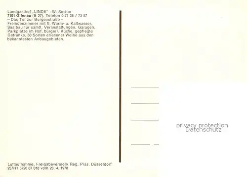 AK / Ansichtskarte Offenau Landgasthof Linde Fliegeraufnahme Offenau