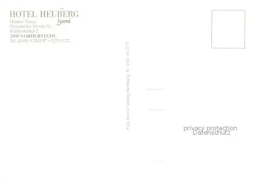 AK / Ansichtskarte Norderstedt Hotel Heuberg Garni Rezeption Gastraeume Norderstedt