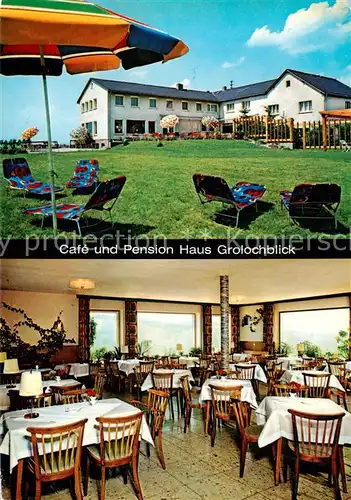 AK / Ansichtskarte Presberg_Rheingau Cafe und Pension Haus Grolochblick Gaststube Presberg Rheingau