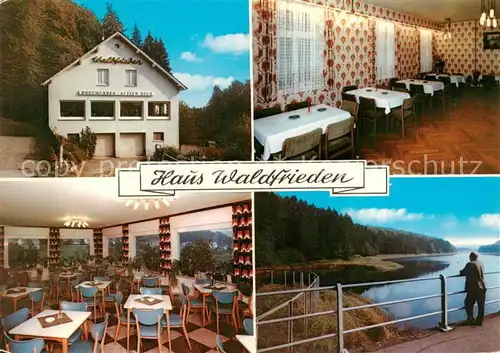 AK / Ansichtskarte Marienheide Haus Waldfrieden Gastraeume Lingesetalsperre Marienheide