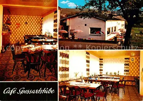 AK / Ansichtskarte Bad_Soden Salmuenster Cafe Spessartstube Gastraeume Terrasse Bad_Soden Salmuenster
