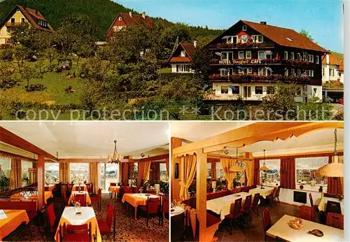 AK / Ansichtskarte Baiersbronn_Schwarzwald Hotel Cafe Berghof Gastraeume Baiersbronn Schwarzwald