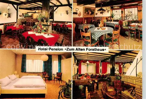 AK / Ansichtskarte Holzhausen_Reinhardswald Hotel Pension Zum Alten Forsthaus Gastraeume Gaestezimmer Holzhausen Reinhardswald