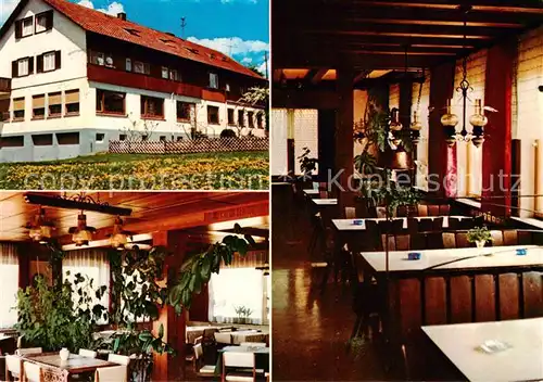 AK / Ansichtskarte Lossburg Gasthof Pension Feldsonne Gastraeume Lossburg