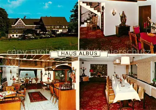 AK / Ansichtskarte Olpe__Stadt Haus Albus Gasthof und Pension Gastraeume 