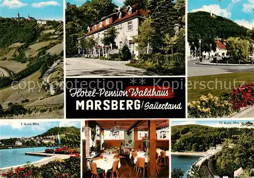 AK / Ansichtskarte Marsberg_Sauerland Hotel Pension Waldhaus Panorama Teilansichten Marsberg_Sauerland