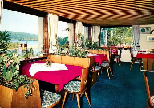 AK / Ansichtskarte Denklingen_Oberbayern Cafe Restaurant Lechblick Gastraum Denklingen Oberbayern