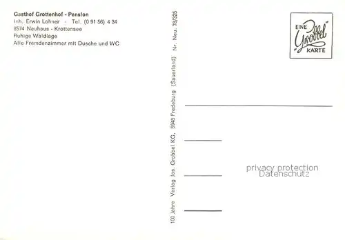 AK / Ansichtskarte Krottensee Gasthof Grottenhof Pension Krottensee