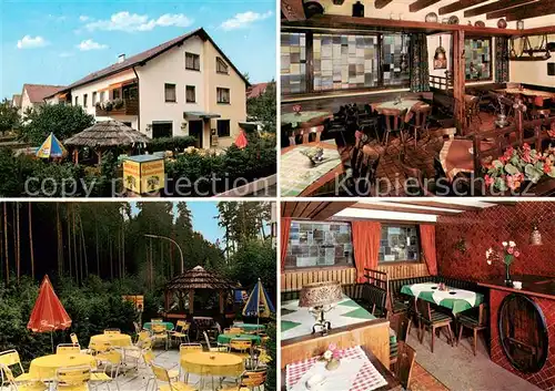 AK / Ansichtskarte Stetten_Bodensee Gaststaette Zum Holzwurm Gastraeume Terrasse Stetten Bodensee