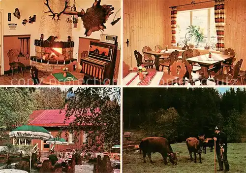 AK / Ansichtskarte St_Andreasberg_Harz Waldgaststaette Rinderstall Gaststube Kaminzimmer Gartenterrasse Rinderweide St_Andreasberg_Harz