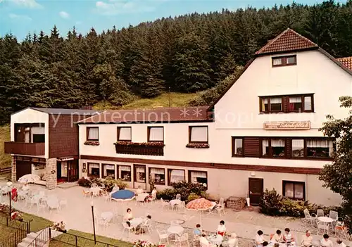 AK / Ansichtskarte Bad_Grund Panorama Hotel Schoenhofsblick Terrasse Bad_Grund