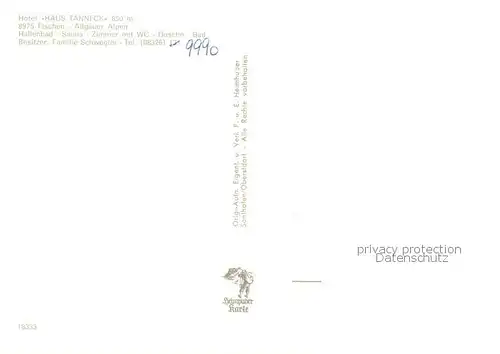 AK / Ansichtskarte Fischen_Allgaeu Hotel Haus Tanneck Fischen Allgaeu
