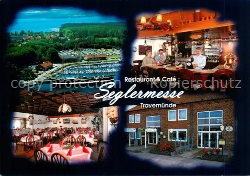 AK / Ansichtskarte Travemuende_Ostseebad Restaurant Cafe Seglermesse Gastraum Bar Travemuende_Ostseebad