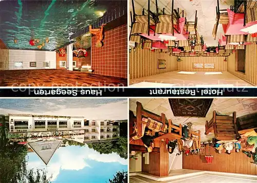 AK / Ansichtskarte Langscheid_Sorpesee Hotel Restaurant Haus Seegarten Gastraeume Hallenbad Langscheid Sorpesee