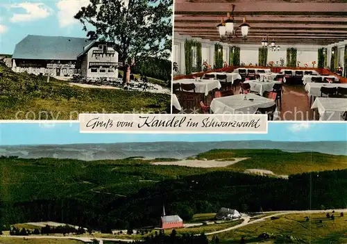AK / Ansichtskarte Kandel_Breisgau Berggasthaus Kandelhof Speisesaal Panorama Kandel Breisgau